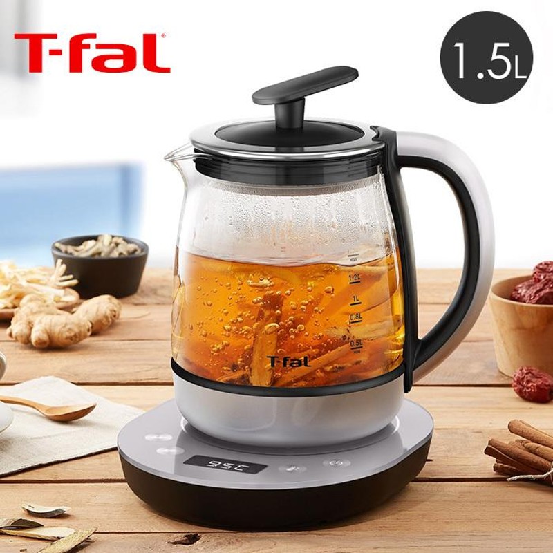 T-fal ティファール 電気ケトル テイエール 1.5L ティーポット フルーツティー 7段階温度調整 保温 煮出し お茶 茶こし レシピ付 電気  ポット 耐熱ガラス | LINEショッピング