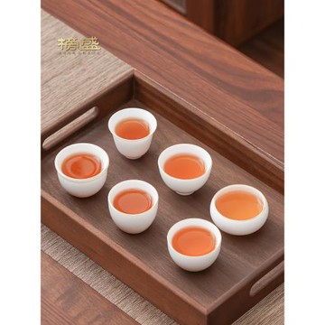 榜盛羊脂玉功夫茶杯陶瓷家用主人杯泡茶杯子白瓷茶具茶盞品茗杯