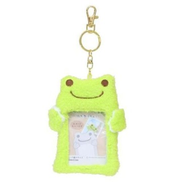 小禮堂 Pickles the Frog 泡菜蛙 絨毛造型拍立得小卡收納套鑰匙圈 (偶像應援)