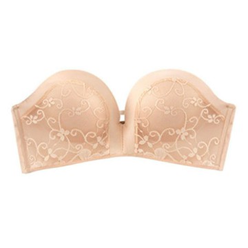 【Amhome】奇跡二代2穿無肩帶小胸厚款聚攏防滑無鋼圈內衣一字肩上托胸罩# 117558(現貨+預購)