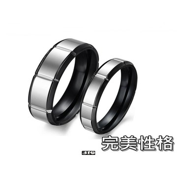 《316小舖》【C35】(優質316鈦鋼戒指-完美性格-/男對戒/女對戒/黑戒尾戈口/情人對戒/情人禮物/黑色戒指)