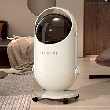 【AOTTO】輕奢免彎腰附輪雙開門垃圾桶-20L(CL-205)