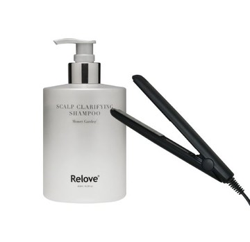 【Relove】107酵萃™蓬鬆控油淨化頭皮洗髮精 450ml-莫內花園+M2 拒絕重力迷你離子夾