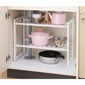 日本進口PEARL LIFE收納架 廚房置物櫥柜整理架 鍋碗瓢盆儲物架子