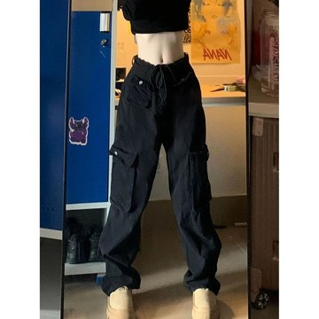 【限時特賣】牛仔褲女 牛仔長褲 高腰牛仔褲 牛仔寬褲 高腰褲 長褲女 黑色薄款牛仔褲女高腰大碼寬鬆2024新款春直筒顯瘦