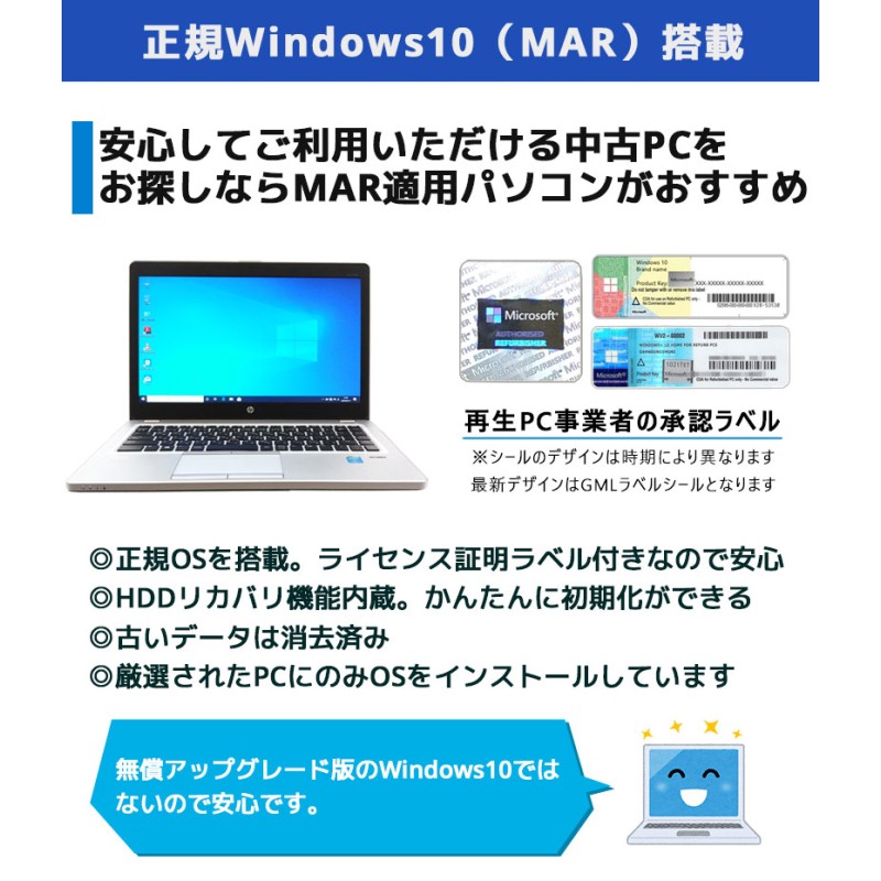 中古パソコン NEC Mate MK33M/E-K Windows10 Core i5 4590 メモリ 4GB