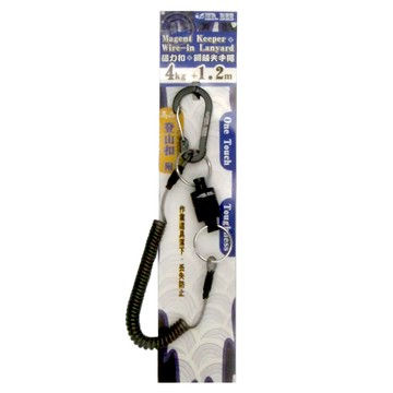 MR.BEE 蜜蜂先生 磁力扣 鋼絲失手繩 4kg + 1.2m  黑色  1組