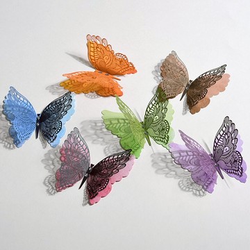 伊和諾迷你祝福賀卡留言卡雕刻萬用卡片禮物禮品點綴激光蝴蝶卡