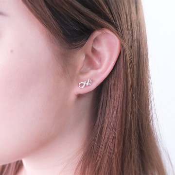 優雅律動 美鑽款 925純銀 鍍金耳環 女生耳環