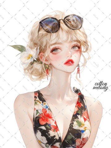 原創貼紙 no.6429 人物貼紙 原創貼紙 人物貼紙 女孩貼紙 原創人物貼紙