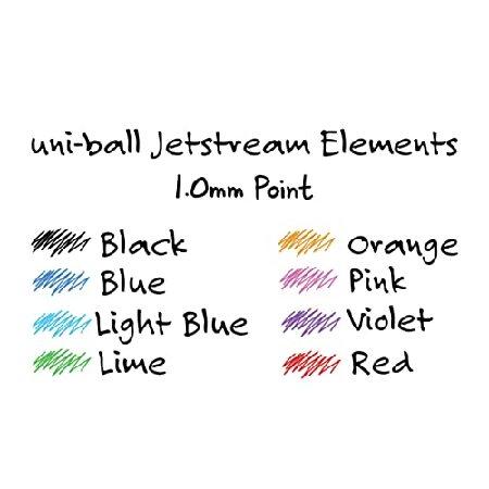 uni-ball ジェットストリーム エレメンツ ボールペン 中字 (1.0mm) ブラック 12本