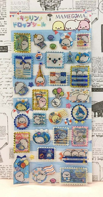 【震撼精品百貨】甚平君 Jinbesan SAN-X 可愛貼紙-藍#64155 震撼日式精品百貨