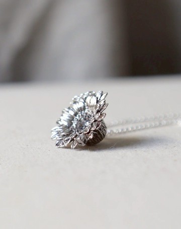 非洲菊太陽花純銀精油項鍊