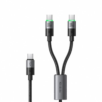Mcdodo PD 100W 一分二數據線 Type-C to Type-C+Type-C CA-6740 1.5M