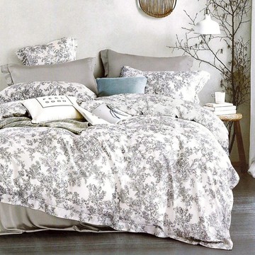 LoveCity 寢城之戀 台灣製 60支100%純正天絲 兩用被床包組  薄床包 x 1 + 薄枕套 x 2 + 兩用被 x 1  雙人 5 x 6.2m  清和