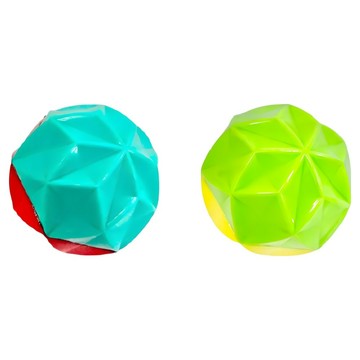 BESTKIN 彈跳鑽石球球發聲寵物玩具2件組  1套  顏色隨機