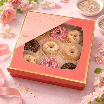 🚚快速出貨🚚  2026八方來財!!【甜盒子Pâtisserie S.】18入繽紛甜甜圈禮盒+禮盒提袋