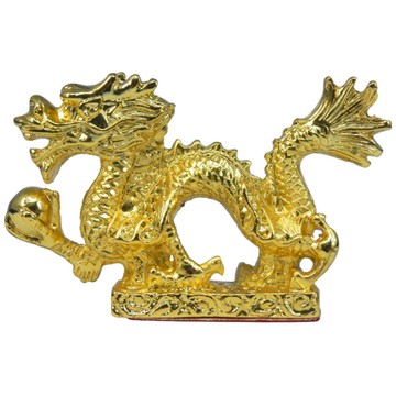 銅龍系列【虎高龍低 化煞銅龍小型 銅鍍金龍抱珠 *3隻】開光 擇日【吉祥開運坊】