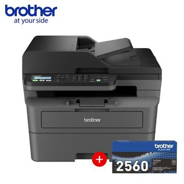 【Brother】 MFC-L2805DW 商務黑白雷射複合機+TN-2560黑色碳粉匣1入