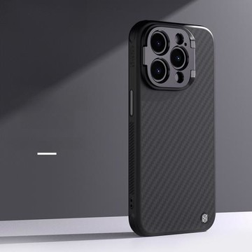 多功能軍工碳纖維適用于蘋果iPhone16promax手機殼新款高端17Pro凱夫拉芳綸全包防摔鏡頭支架15pro磁吸保護套