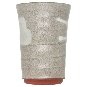 土物白流手握杯  1個  白色