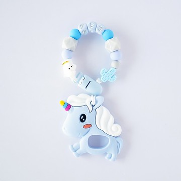 FEI 草泥馬 仙人掌 藍色彩虹小馬固齒器 / 客製化奶嘴鏈