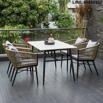 藤編桌椅 沙發椅 戶外家具 酒店家具 度假村家具 戶外沙發 庭院家具 躺椅 戶外桌椅組合 休閒家具 露營桌椅 商用家具 戶外桌椅組合露天露臺別墅花園庭院陽光房室外藤椅家用休閑餐桌 支持訂製 免運到府 快速出貨