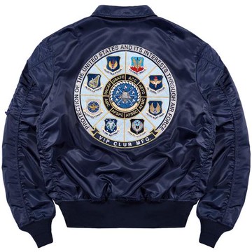 VIP美式復古ma1飛行員夾克男大碼寬松翻領外套刺繡空軍飛行服潮牌