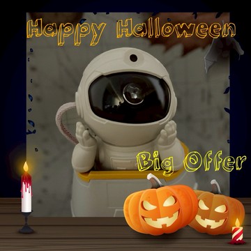 12月溫馨聖誕特惠8折-禮物首選 珍貴的，是被想起的那一刻【快速出貨】帶你遨遊星空-大人小孩都會驚喜的禮物 E.B. MADE AST-M35星球登月小艇太空人極光投影燈-附搖控器