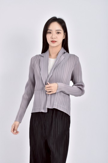 (S) moma質感短袖灰色外套