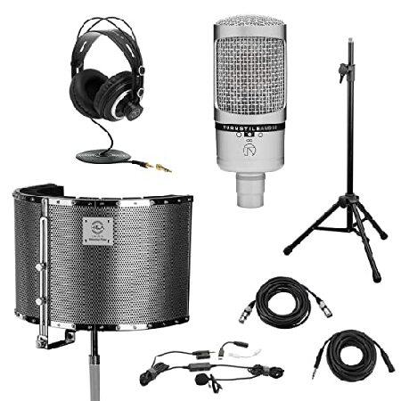 Turnstile Audio Concourse Series TAC700 Multi-Pattern Condenser Microphone, Bundle with H＆A Reflection Filter, Silver