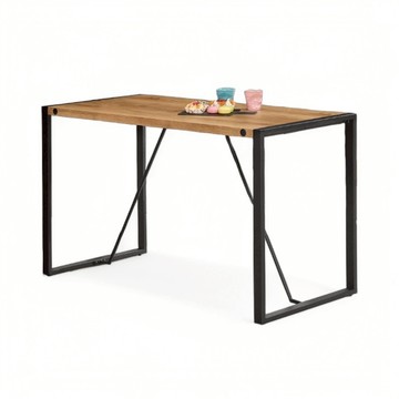 艾斯口字鐵框 工業風 木質桌 餐桌 書桌｜穩固耐用，美型百搭 TBB038