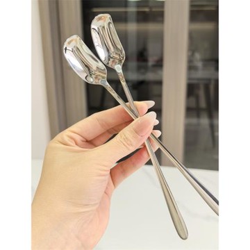 高級款304不銹鋼長柄咖啡勺家用奶茶攪拌勺調料冰勺蜂蜜甜品勺子
