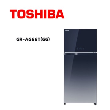 【TOSHIBA 東芝】GR-AG66T(GG) 608公升微冷凍系列雙門變頻鏡面電冰箱 漸層藍(含基本安裝)