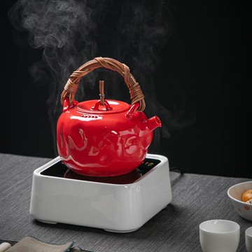 空隱蘇打釉提梁陶壺圍爐煮茶壺電陶爐燒水壺泡茶煮茶器陶瓷煮茶爐