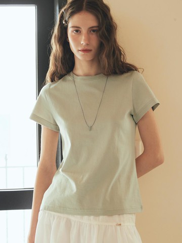 Short Sleeve Jersey Top [Pale Green]