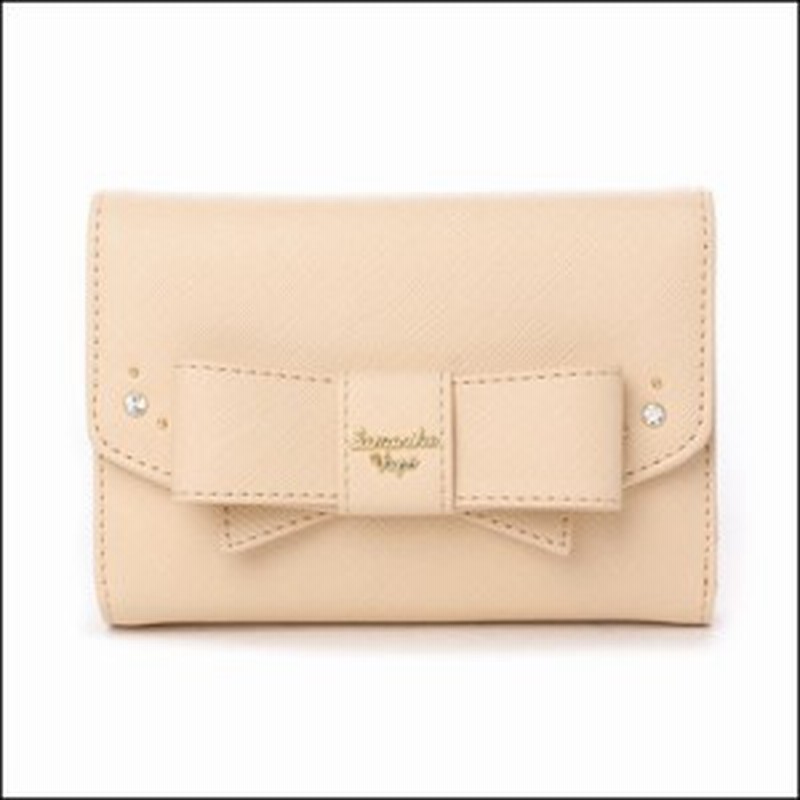 サマンサベガ リボンモチーフ 三つ折り財布 ベージュ 通販 Lineポイント最大1 0 Get Lineショッピング