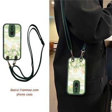 適用OPPOA9手機殼小清新花叢斜挎A5全包A11X軟硅膠k11x掛繩11X女款個性k12x背帶k7保護套k12小眾新款