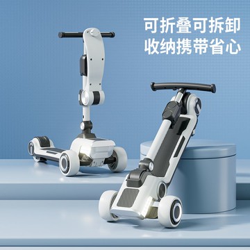 熱銷/免運 充電兒童滑板車藍牙音樂可坐可滑3-6-12歲男女孩滑滑車溜溜車