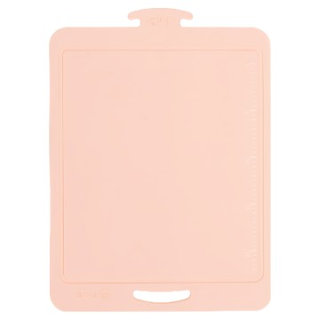 sillymann 100%鉑金矽膠時尚美型料理砧板 WSK4074 耐高溫-40~250℃  淡粉色  24.4 x 33.4 x 0.46cm  1個