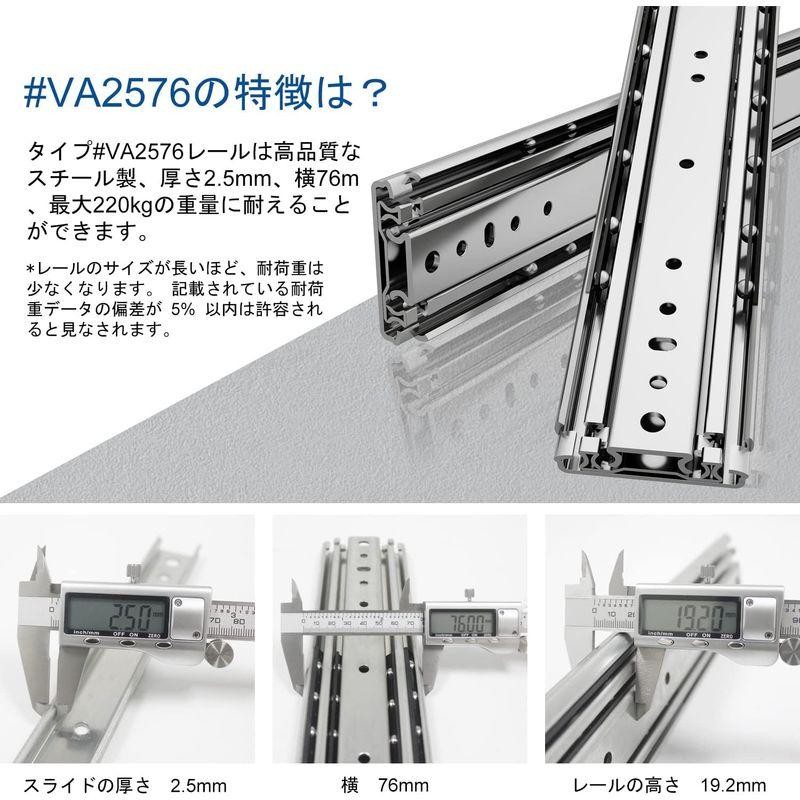 VADANIA 超重量用スライドレール 1400mm Heavy Duty引き出しスライド