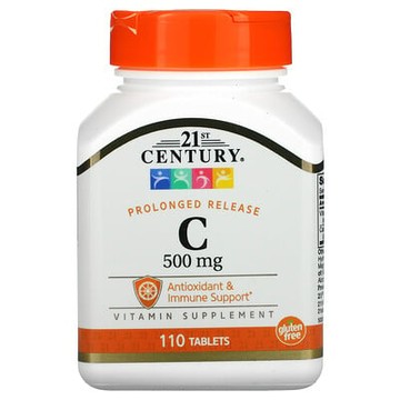 21st Century, 維生素 C，緩釋片，500 毫克，110 片