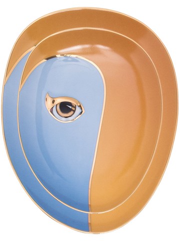 L'Objet - Lito porcelain plate - unisex - Porcelain - One Size - Orange