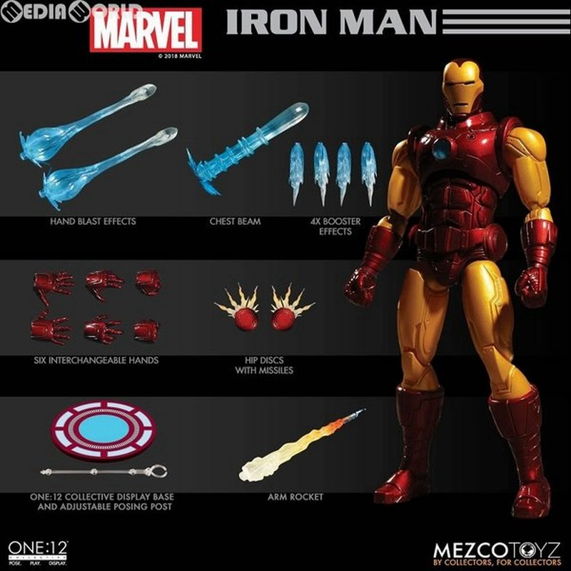 新品即納 Fig ワン12コレクティブ マーベルコミック アイアンマン 1 12 アクションフィギュア メズコトイズ 通販 Lineポイント最大0 5 Get Lineショッピング