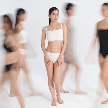 Bra Top涼感細肩平口小可愛抹胸-白色