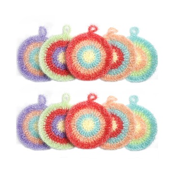 J&J 閃亮彩虹壓克力纖維菜瓜布  10入  1組