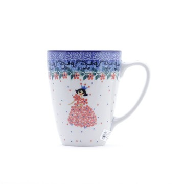 波蘭陶 禮盒包裝  馬克杯-300ml-高11cm-紅公主