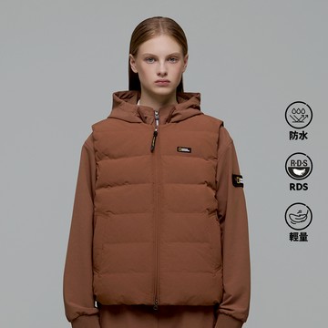 【鵝絨】女裝 HERON 輕量 羽絨背心 - 磚紅色