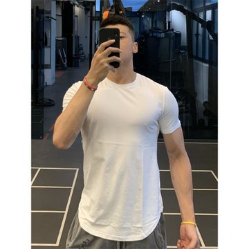 irontrap緊袖口圓弧短袖t恤緊身跑步運動訓練速干健身衣服男夏季