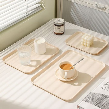託盤長方形小麥商業託盤餃子杯子茶杯盤子水果盤北歐ins塑料稭稈